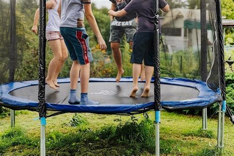 a sheet or web supported by metal frames|Trampoline .